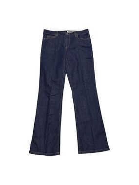 DKNY JEANS Vintage Y2K PLEATED Flare Bootcut Dark Denim Pants Jeans Womens 34x34